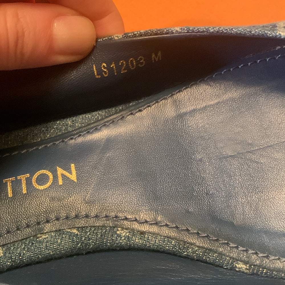 Absolutely stunning limited edition authentic Louis Vuitton denim shoes 37.5 - Picture 15 of 17